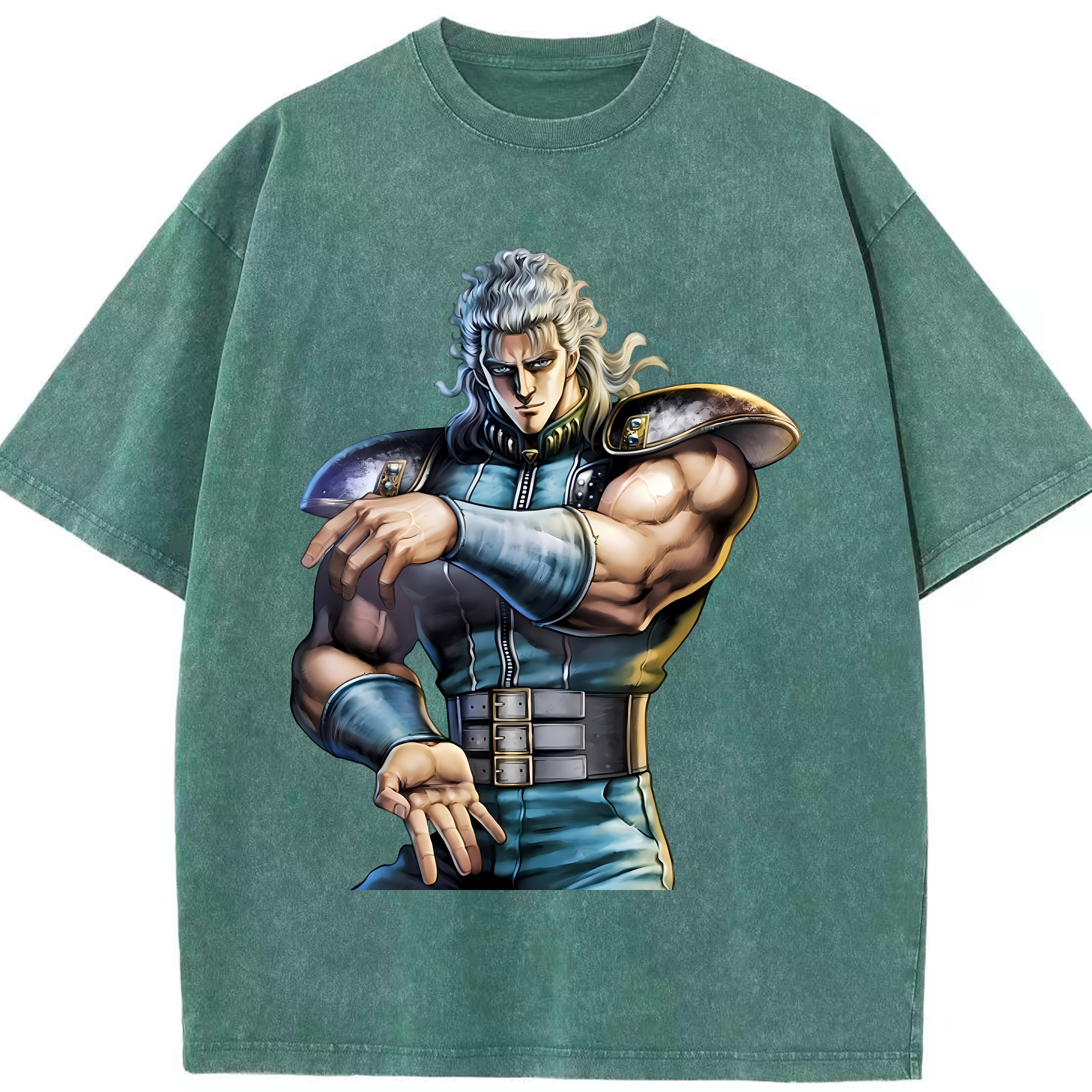 （画像用） 北斗の拳 Fist of the North Star 綿100% ヴィンテージ風 半袖Tシャツ（フロントプリント）